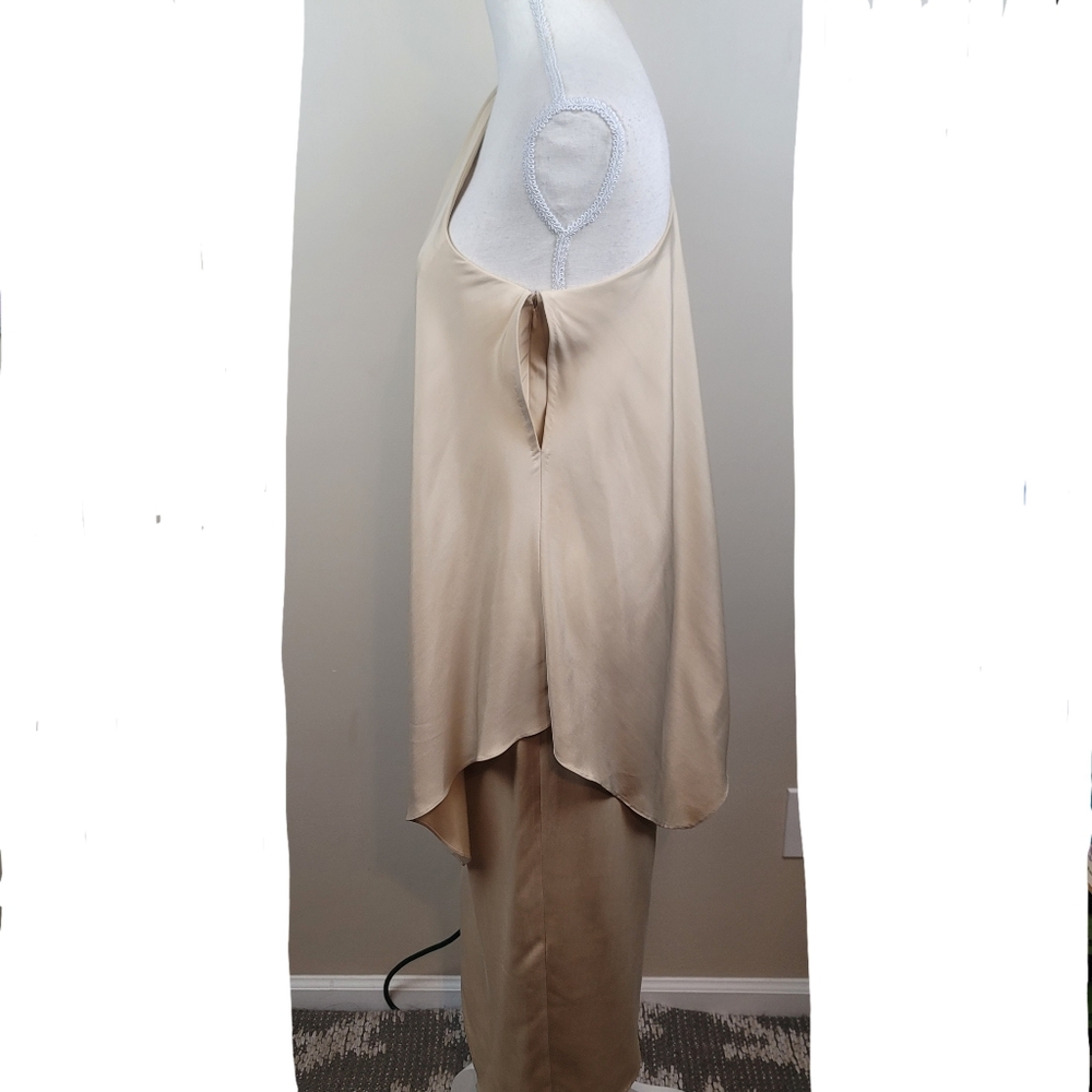 3.1 Phillip Lim Gold Asymmetrical Hem One Shoulder Dress size 2 - Picture 3 of 8